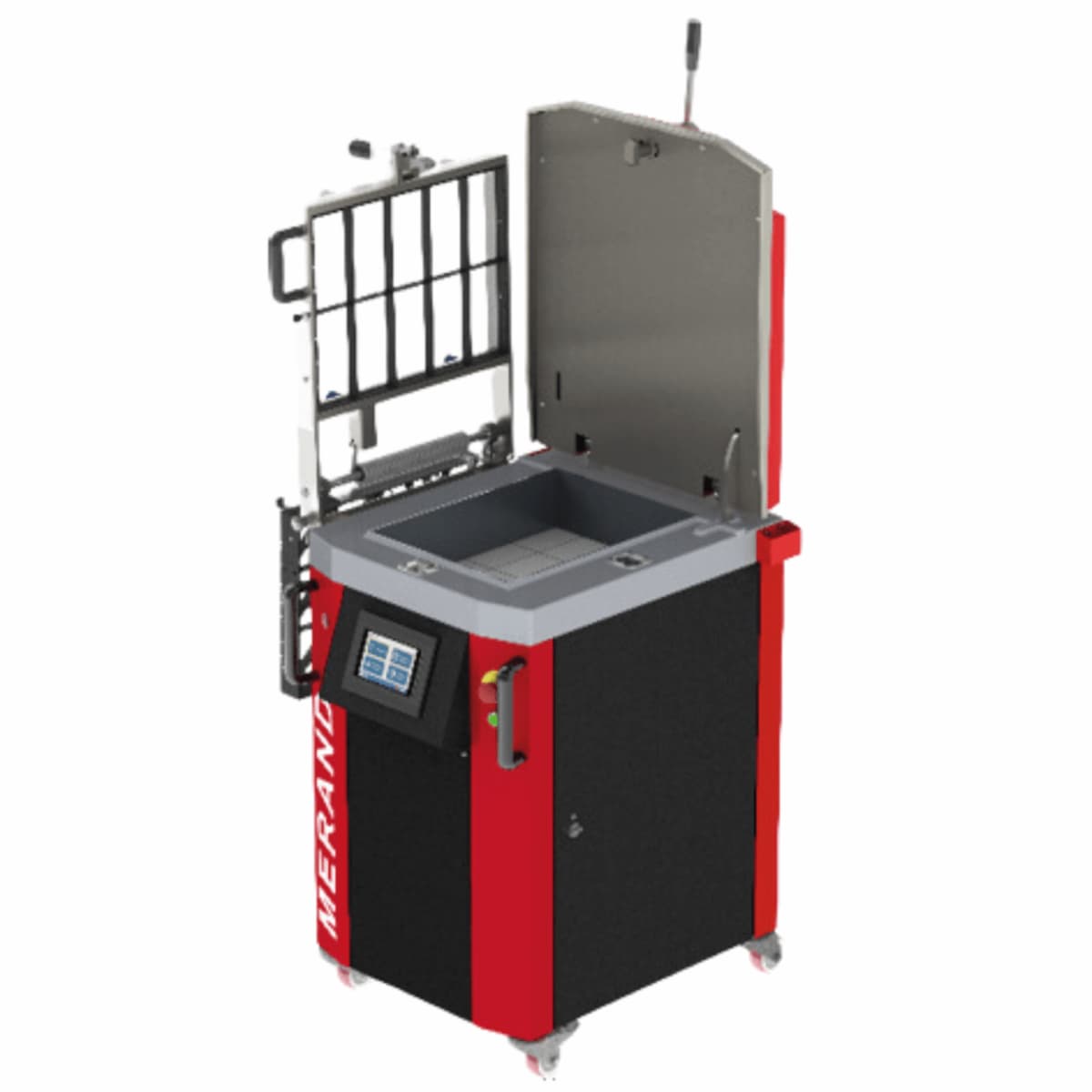 מכונת חלוקת בצק מתקדמת מבית Merand, המספקת חלוקה מדויקת ומהירה של בצק ל-10 באגלטים תוך 10 שניות. פתרון יעיל ומתוחכם עבור מאפיות וקונדיטוריות, עם אפשרות לשליטה מלאה על תהליך החיתוך והלחיצה